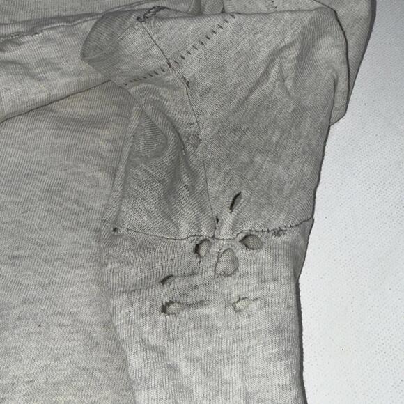 Vintage Levi's Jeans Gray Made in USA Spell Out Logo T-Shirt Single stitch L - Picture 3 of 12